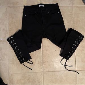 Good American lace up calf legging